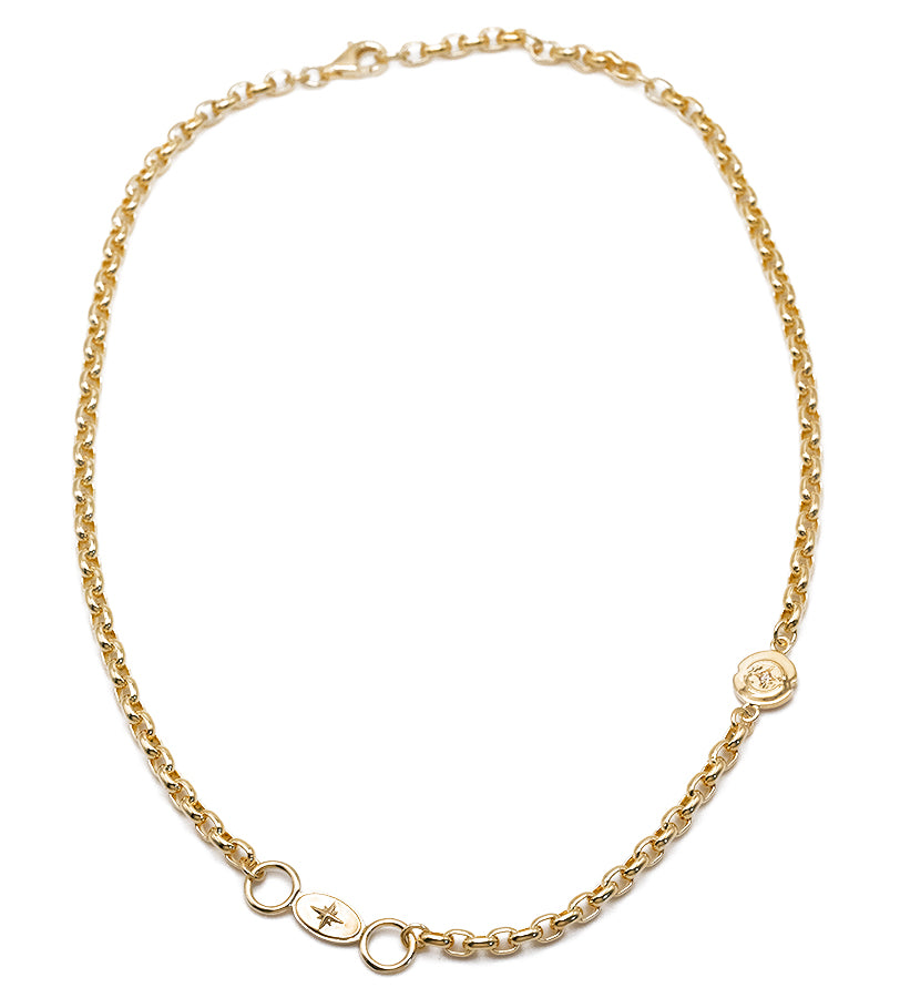 Come Closer Chain Necklace in 14ct Gold Vermeil