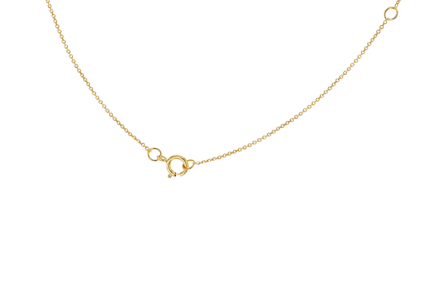 Solid Gold Initial Letter Necklace