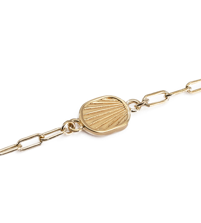 Answer the Sky Pendant Necklace in 14ct Gold Vermeil with Moonstone and White Topaz