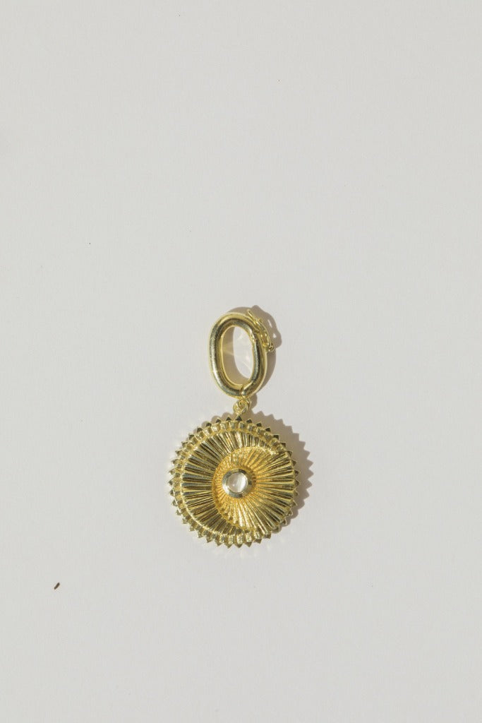 Answer the Sky Pendant Necklace in 14ct Gold Vermeil with Moonstone and White Topaz