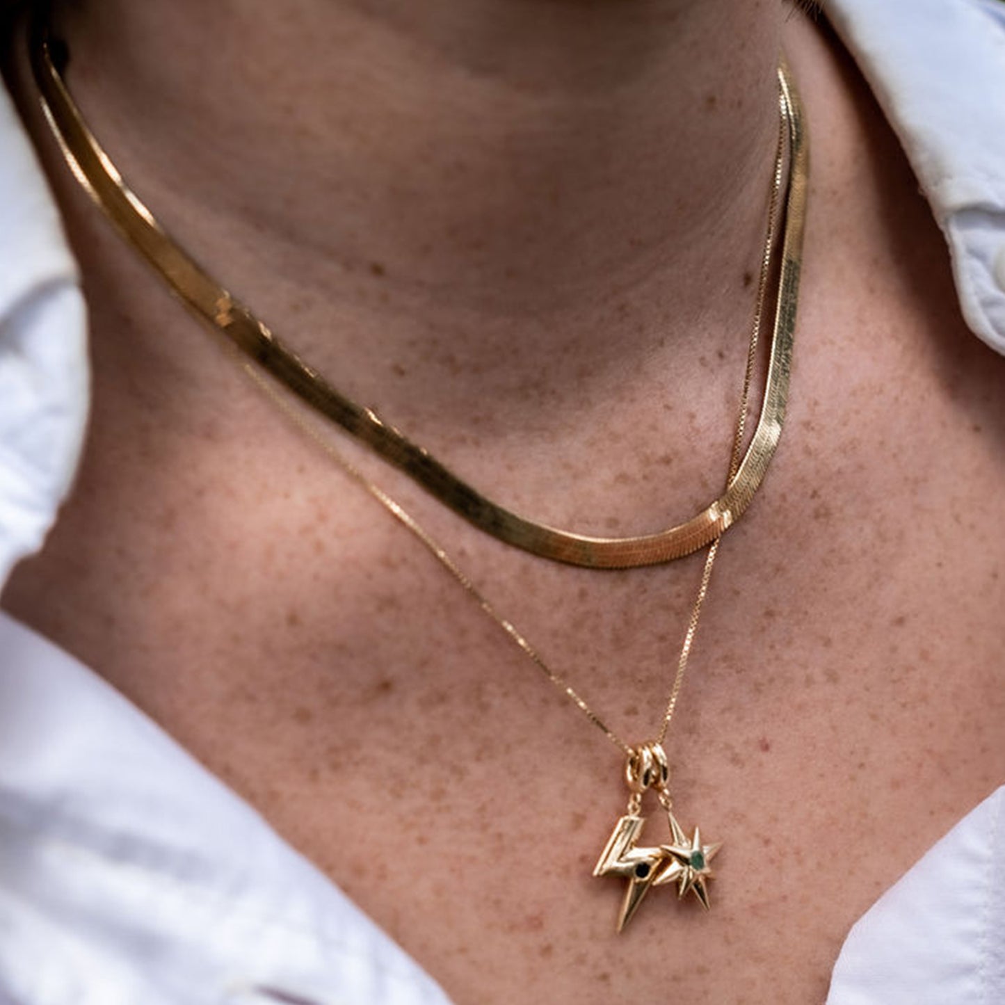 Gold Snake Chain Necklace in 18ct Gold Vermeil