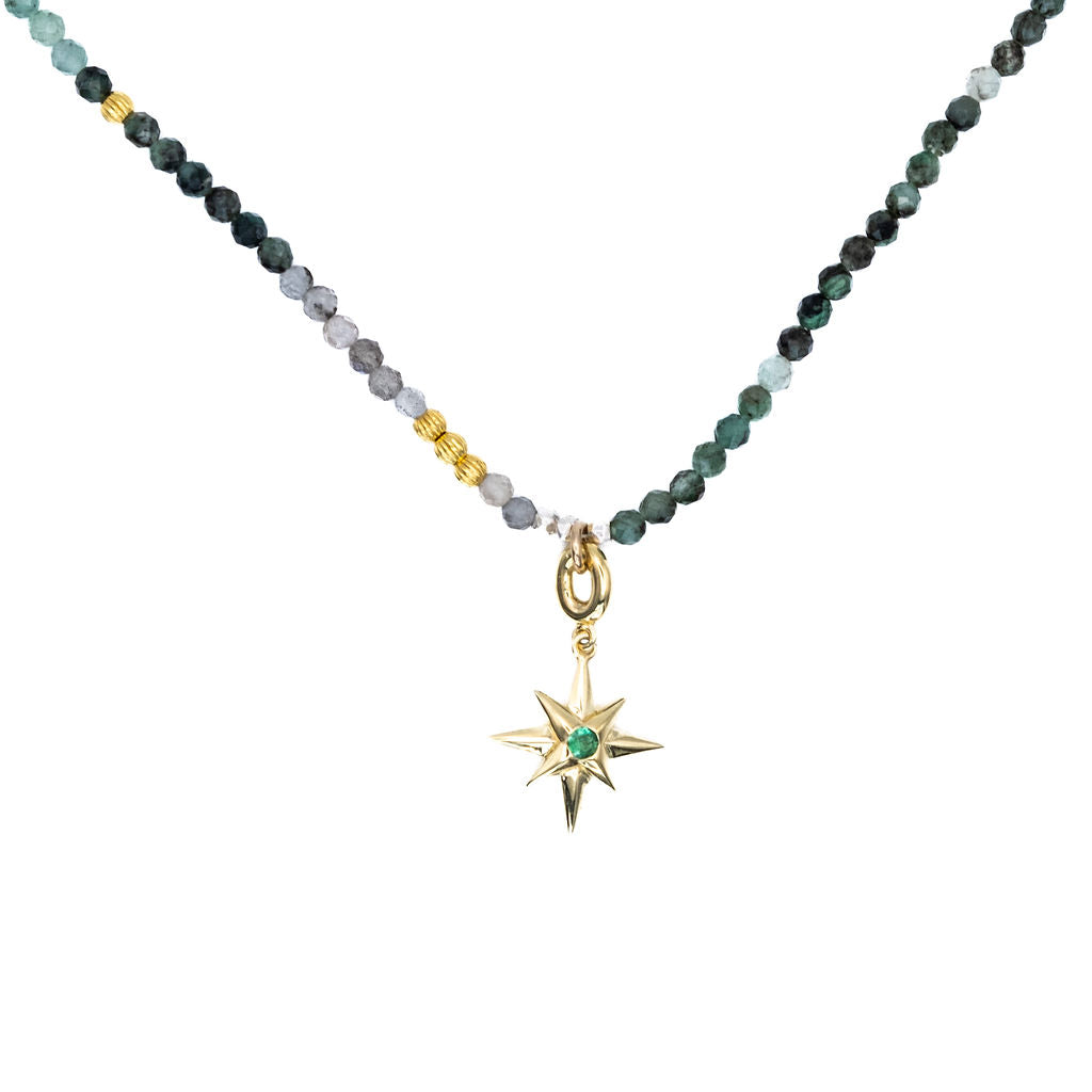 Precious Emerald Stone Wayfarer Necklace