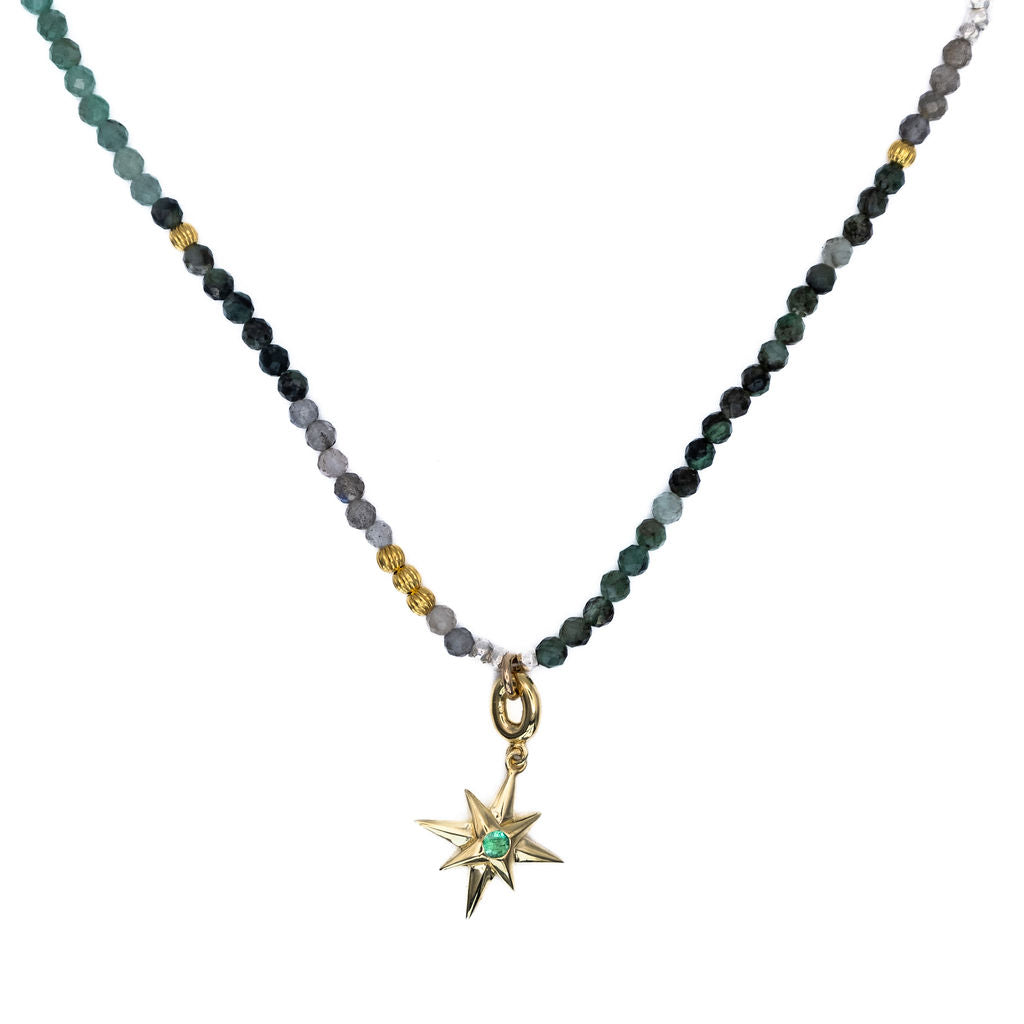 Precious Emerald Stone Wayfarer Necklace