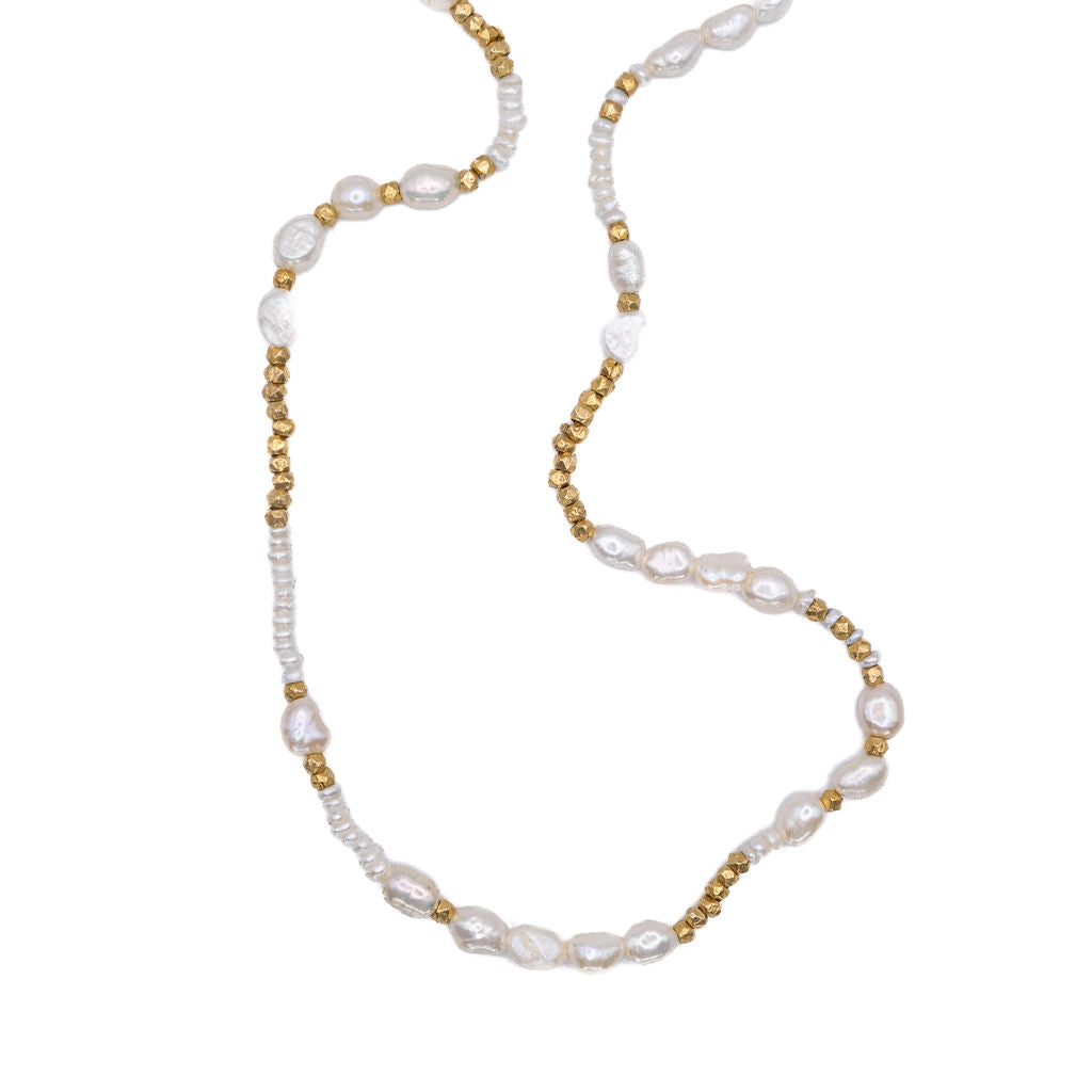 Everlong Freshwater Pearl & 14ct Gold Vermeil Necklace