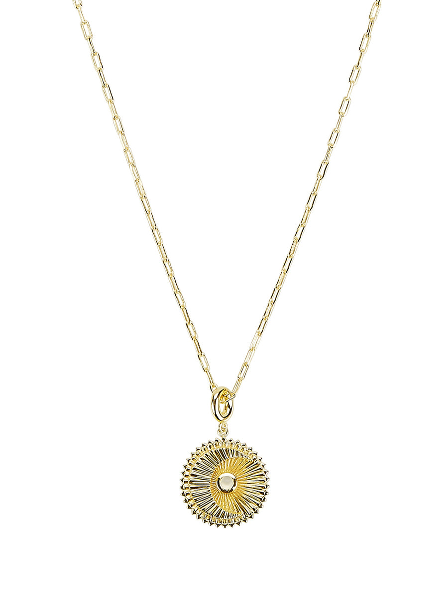 Hide the Sky Pendant Necklace in 14ct Gold Vermeil with Moonstone