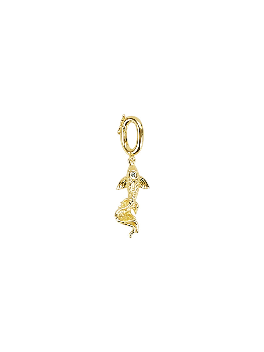 Gold Statement Charm Necklace Pendant