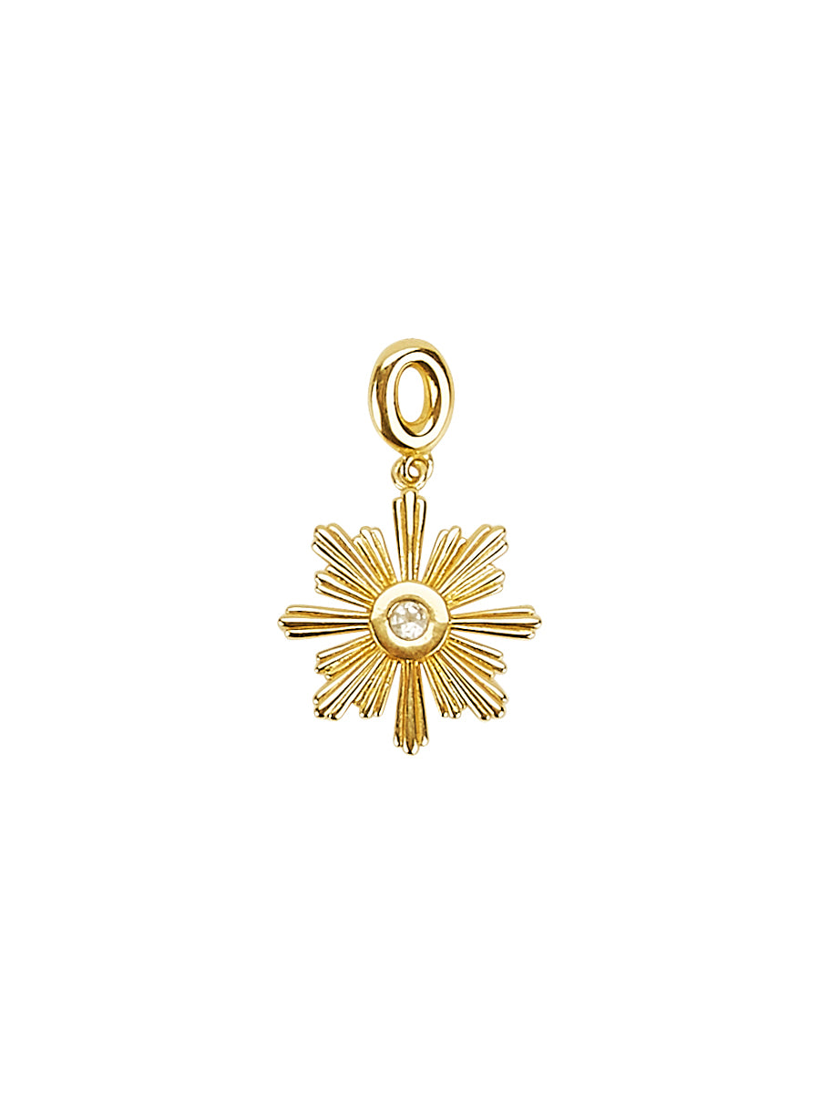 Alone Together Pendant Necklace in 14ct Gold Vermeil with White Topaz