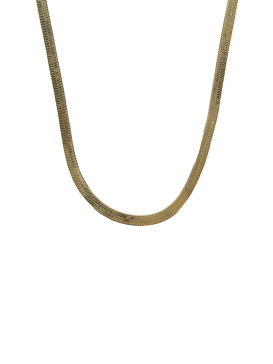 Gold Snake Chain Necklace in 18ct Gold Vermeil