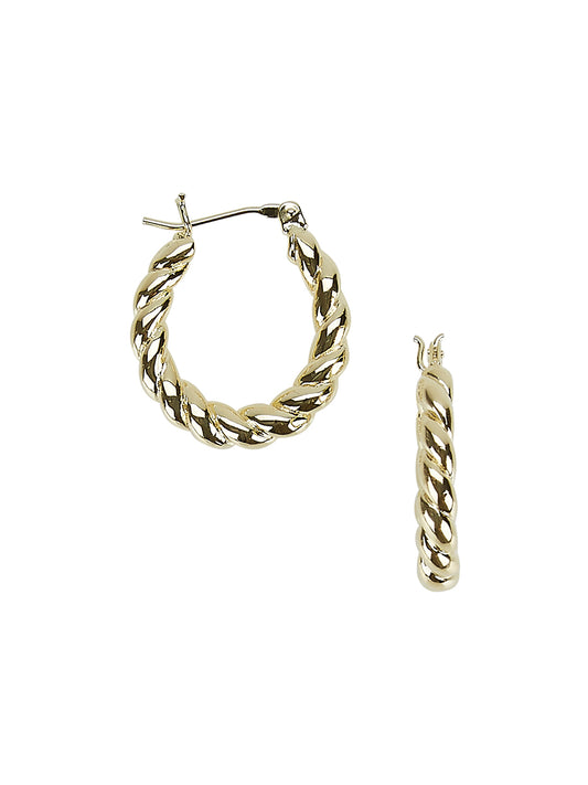 Plot Twist Hoop Earrings in 14ct Gold Vermeil