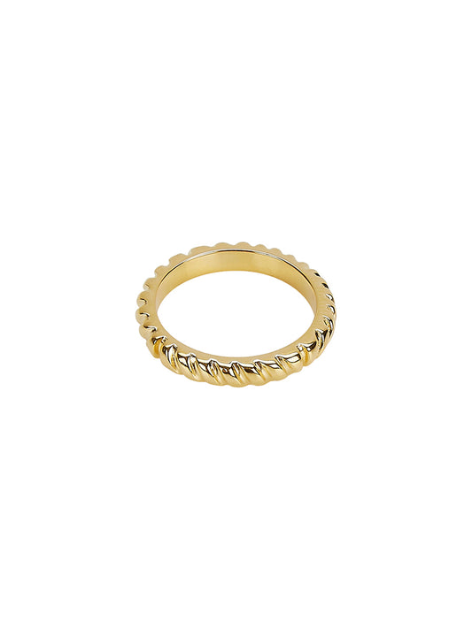 Twist Band Ring in 14ct Gold Vermeil