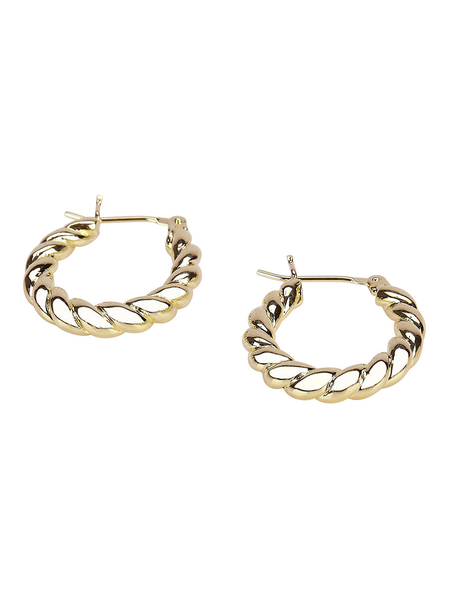 Plot Twist Hoop Earrings in 14ct Gold Vermeil