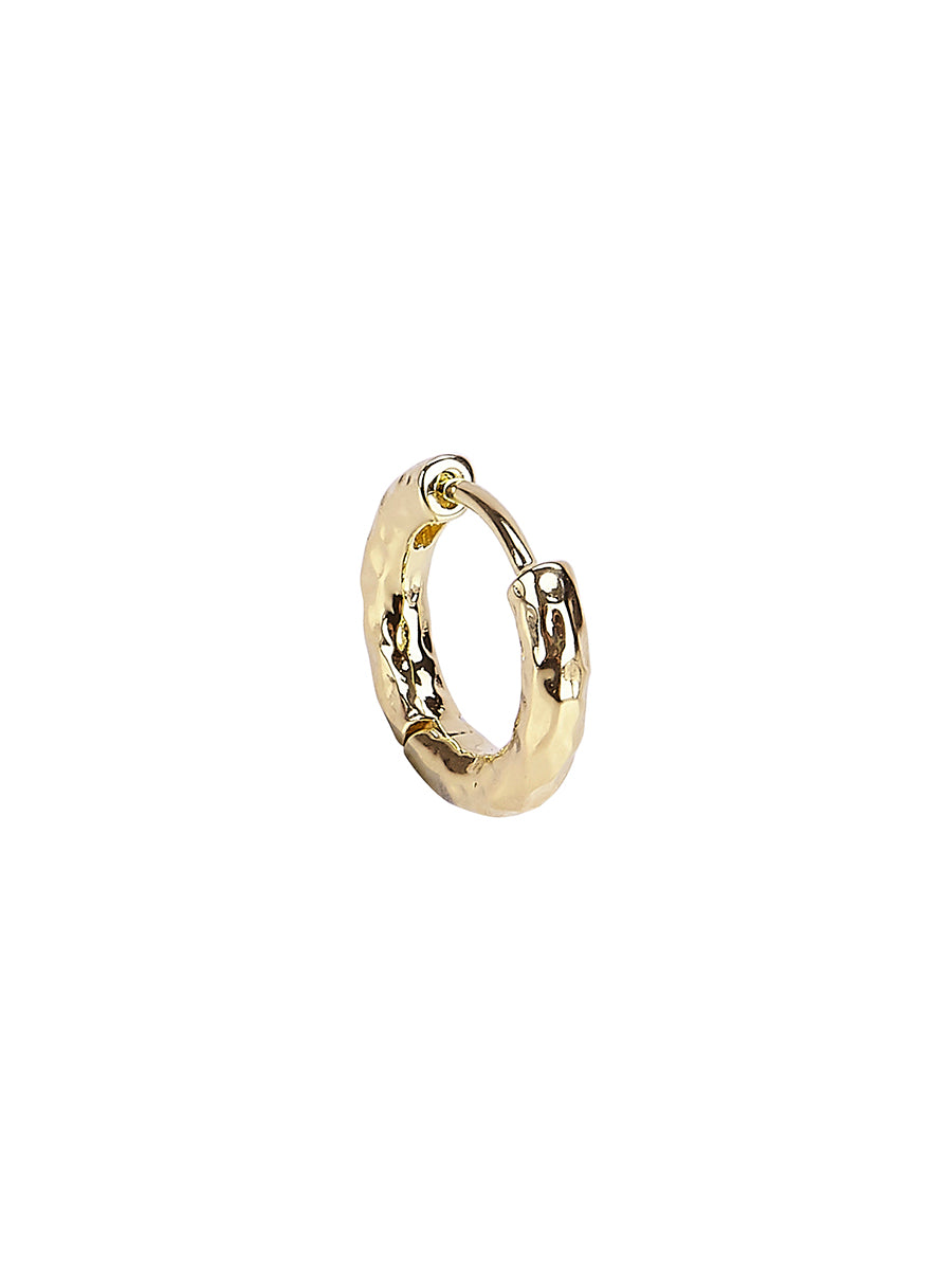 Perfectly Imperfect Huggie Earring in 14ct Gold Vermeil