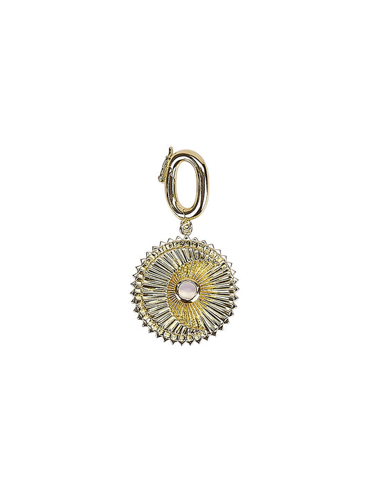 Clip-On Pendant in 14ct Gold Vermeil with Moonstone