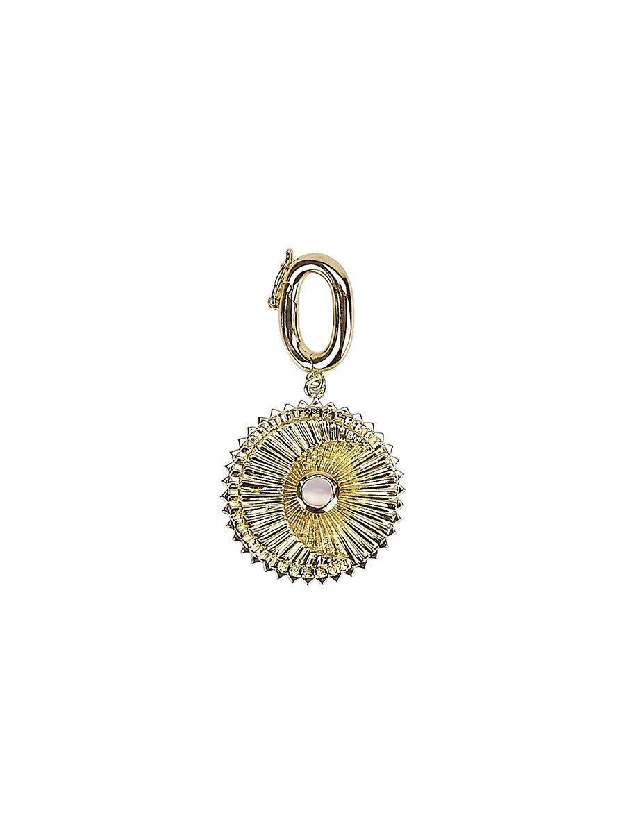 Gold Statement Charm Necklace Pendant