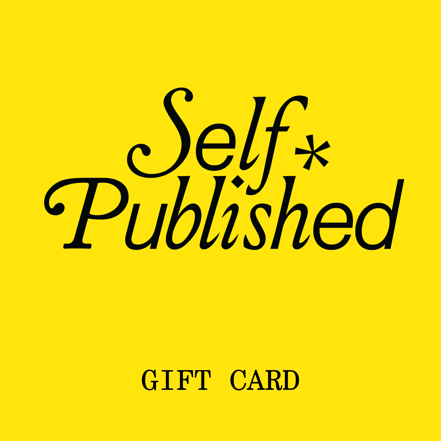 Self Published Gift Card
