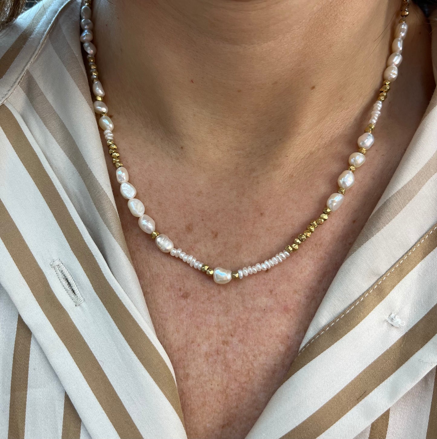Everlong Freshwater Pearl & 14ct Gold Vermeil Necklace